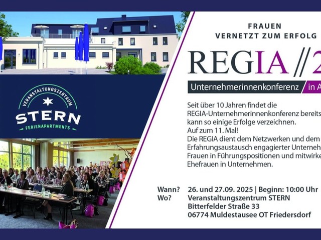 11. REGIA//2025 Unternehmerinnenkonferenz in Anhalt